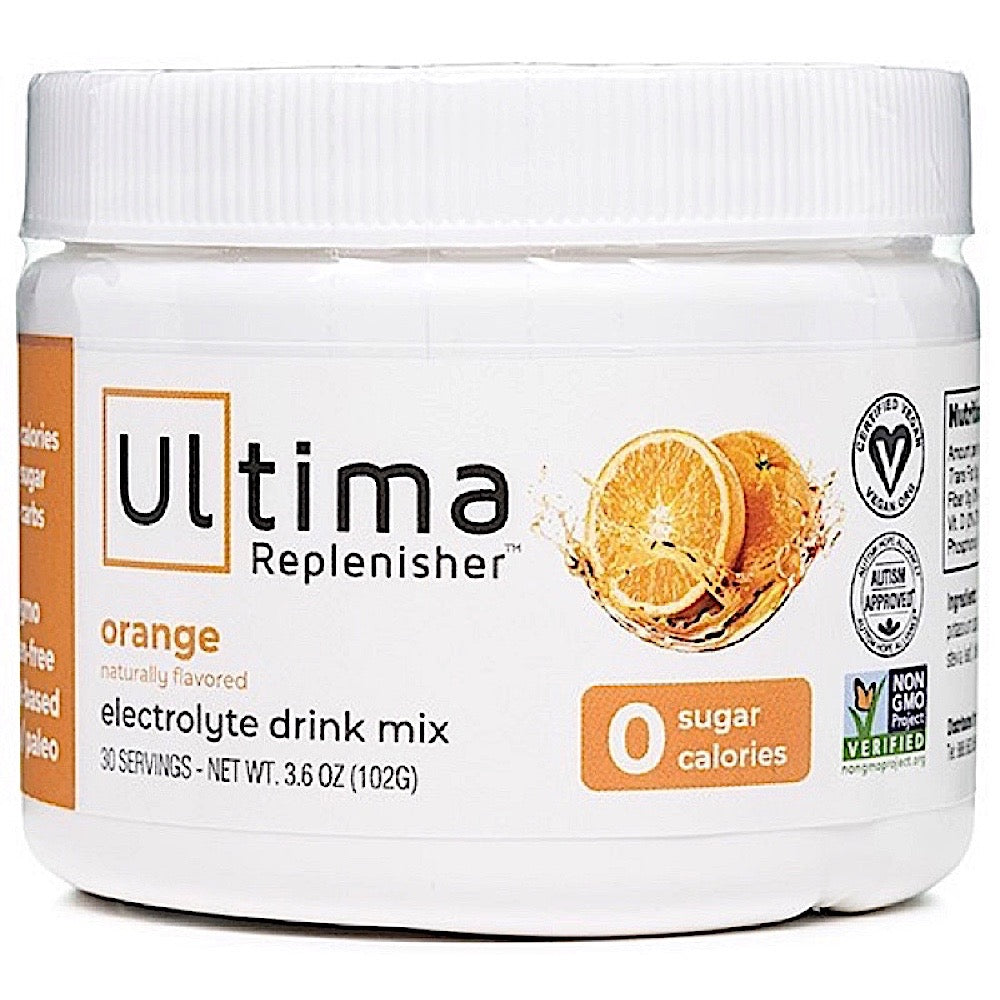 Ultima Health, Ultima Replenisher Orange, 30 Servings UPC 853218000122 | HiLife Vitamins